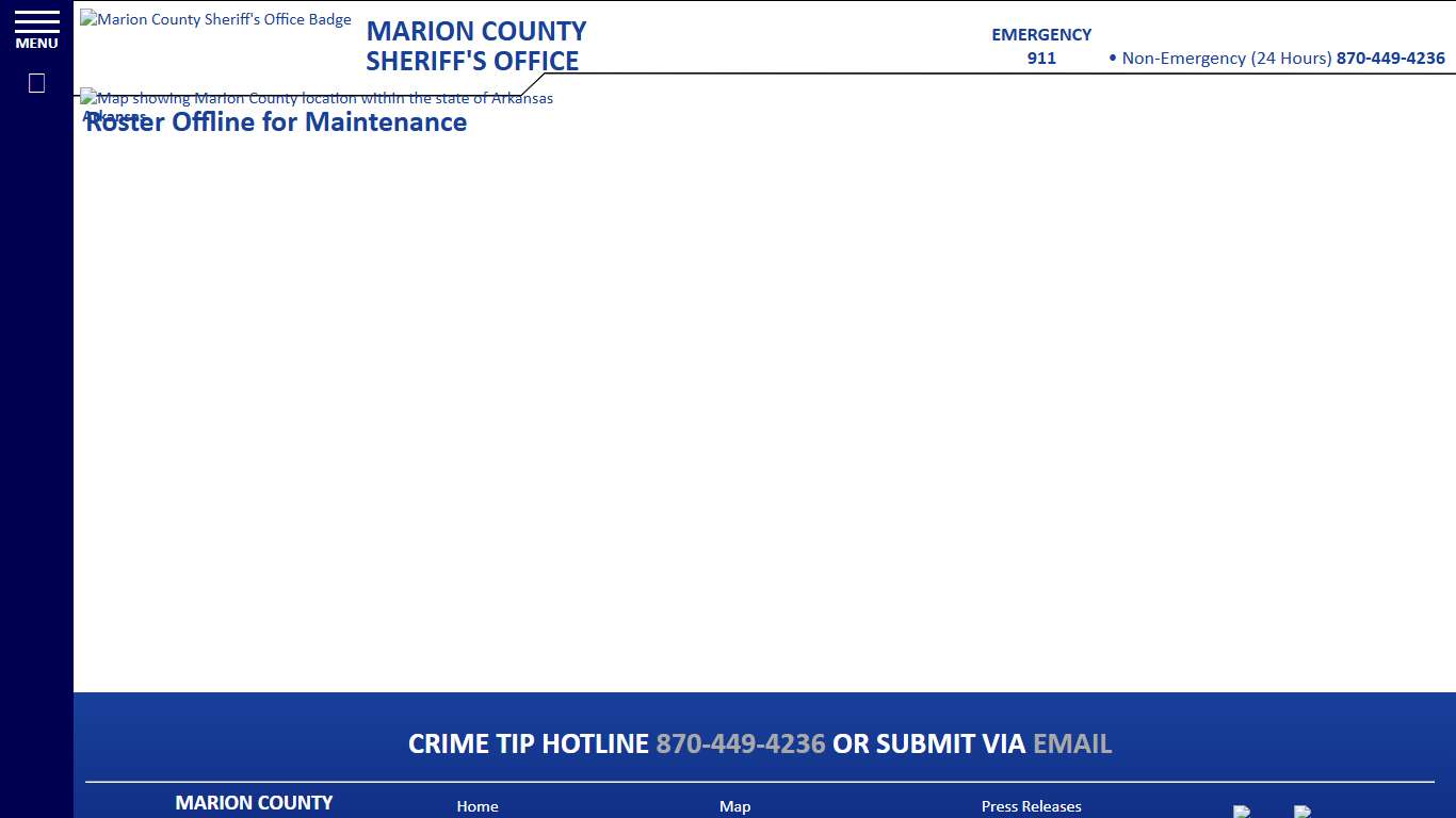 Inmate Roster - Current Inmates Booking Date Descending - Marion County Sheriff AR